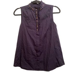 J. Crew Sleevelesss Jeweled Blouse | 2